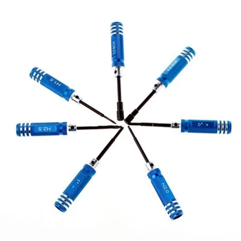 

THGS 7 x Hex Screw Driver Repair Tool Kit for RC Helicopter Plane Car Blue