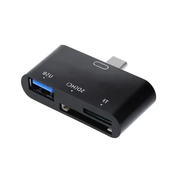 

3 in 1 Type-C USB 3.0 OTG SD/TF Mini Card Smart Cardreader Adapter High Speed Type C Memory Card Reader