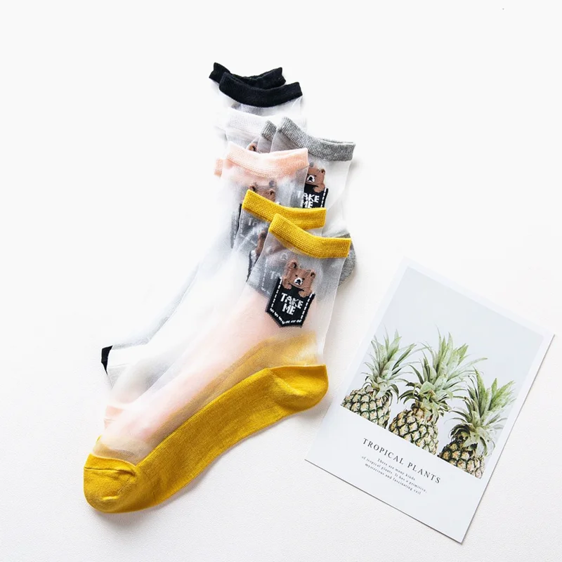 

Sexy Lace Mesh Fishnet Socks Mixed Fiber Transparent Stretch Elasticity Ankle Net Yarn Thin Women Cool Socks