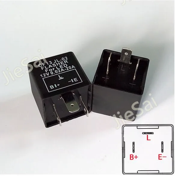 

3 Pin CF14/ CF13 Electronic Car Flasher Relay to fix LED light Hyper Flash Blinking light