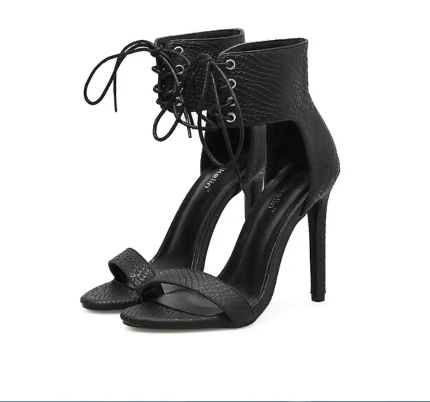 

Spring/Summer 2018 New Fashion Thin Strap Women's Stiletto Heel Sandals Women's 40 Size Europe and the United States Sexy Shoes