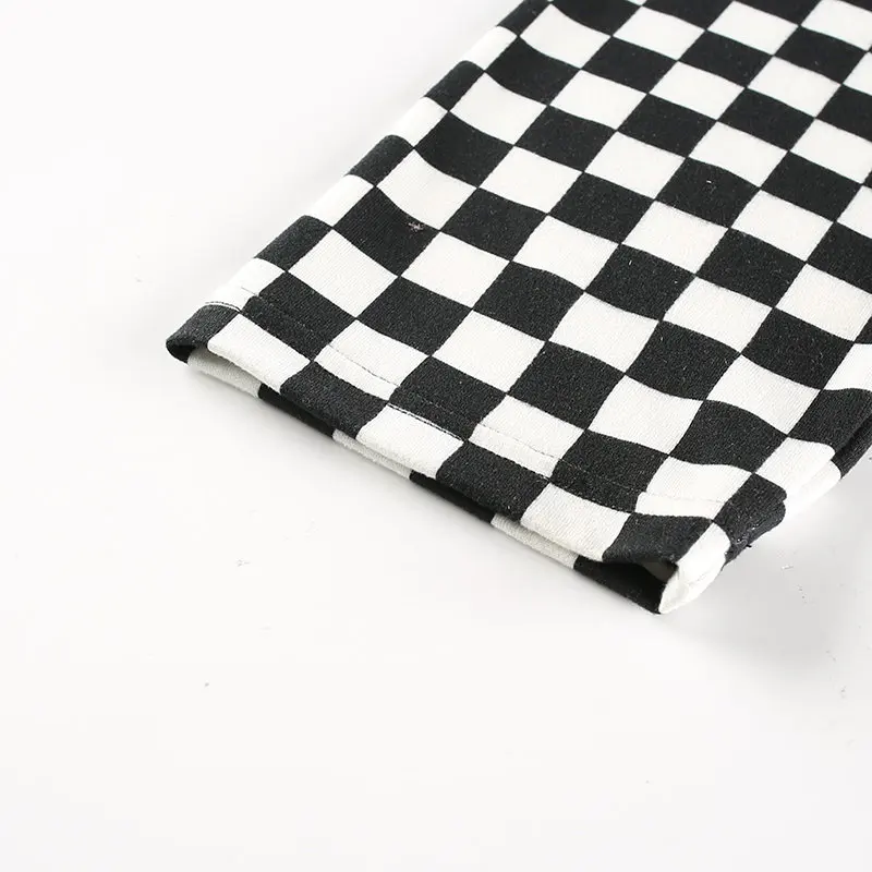 Women Plaid Patchwork Long Sleeve Flaming Heart Print Sweatshirt Spring Black Checkboard Pullover Hoodies Women Plaid Patchwork Long Sleeve Flaming Heart Print Sweatshirt Spring Black Checkboard Pullover Hoodies