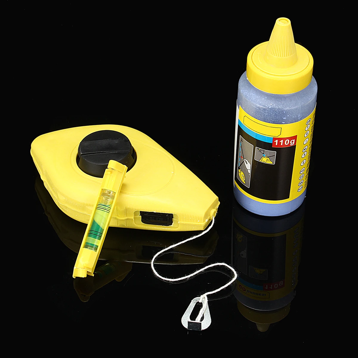 

3Pcs 30m Chalk Line Manual Ink Marker Measure Line Hand Reel Wire Box With Chalk Powder Micro Level Gauge Construction Tool