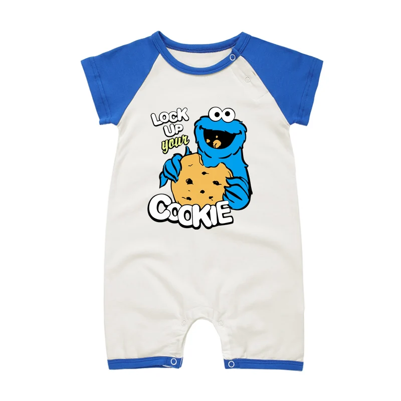 Новая мода новорожденных Обувь для мальчиков Обувь для девочек Комбинезоны для малышек Elmo Cookie Monster печатных Летний стиль комбинезон для младенцев Костюмы общая - Цвет: 2388