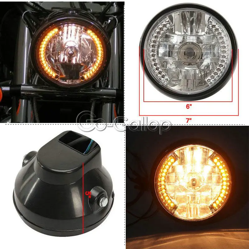 Универсальный 7 &quotсветильник для головы мотоцикла светодиодный светильник с