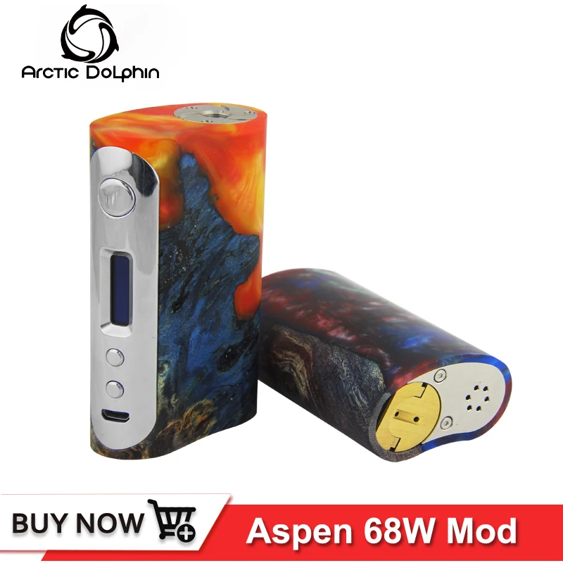

Original Arctic Dolphin Aspen Mod 68w 0.69 inch OLED White Screen VW TC Modes Temp Control Box Vape Electronic Cigarette Mods