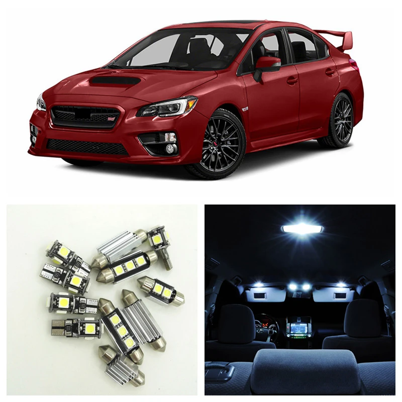 8pcs White Car Led Light Bulbs Interior Package Kit For 15 16 Subaru Wrx Sti Map Dome Trunk License Plate Lamp Car Interior Led Kit Trunk Lampinterior Lights For Cars Aliexpress