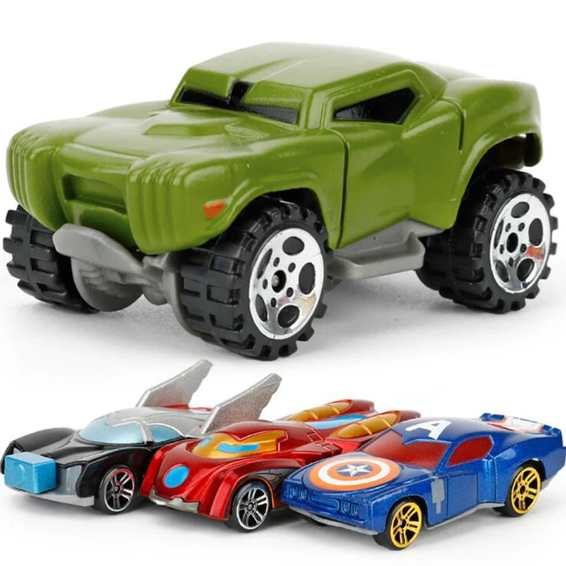 4 упаковки/Набор Детские литые игрушки модель автомобиля Мстители 1: 64