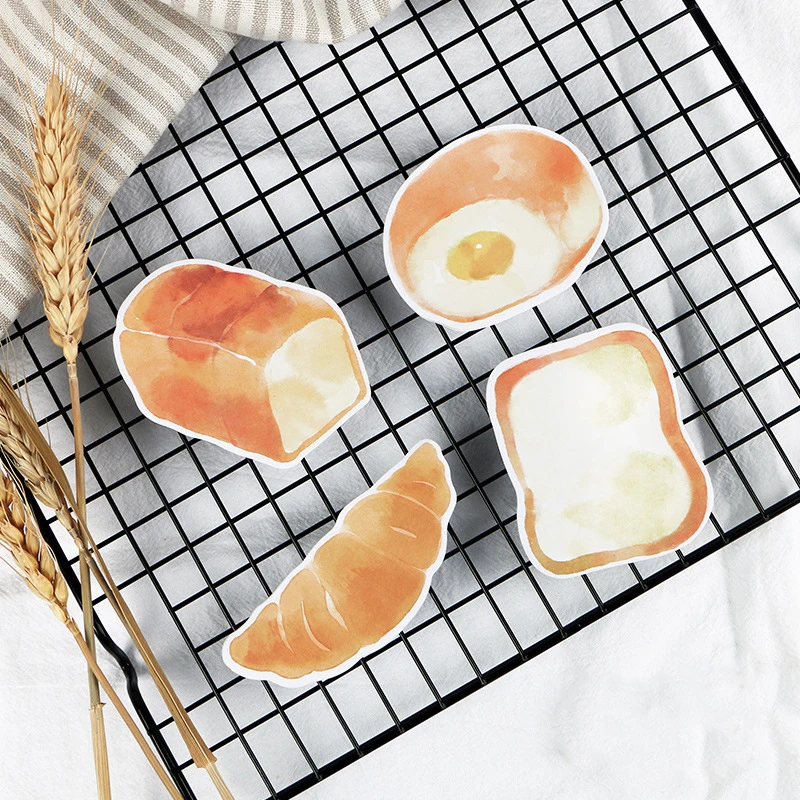 

Kawaii Cute Croissant Toast Bread Sticker Bookmark Marker Memo Pad Diary Flags Sticky Note School Supplies Bullet Journal sl1818