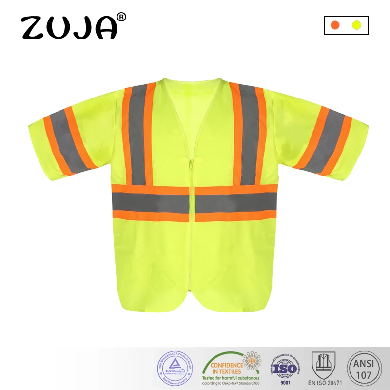 

High Quality Safety Clothing Reflective Workwear Mens Vest Waistcoat Large Size Knitted Fabric