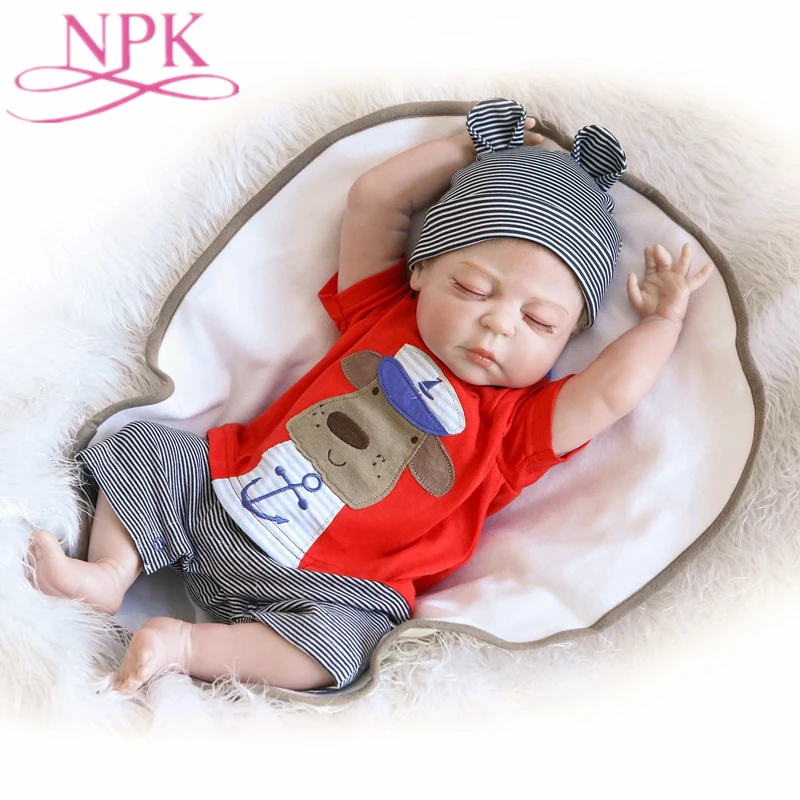 

NPK 56CM Premie bebes Reborn Dolls Realistic newborn baby Doll soft full body silicone Boneca Dolls Reborn Baby Toys Gift