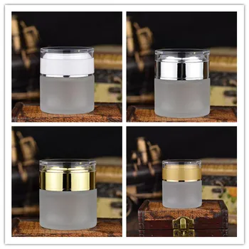 

50PCS x 50G Frosted Glass Cream Jars For Eye Cream/Essence/Moisturizing Cream Cosmetic Jar,Glass Bottle,Cosmetic Packaging