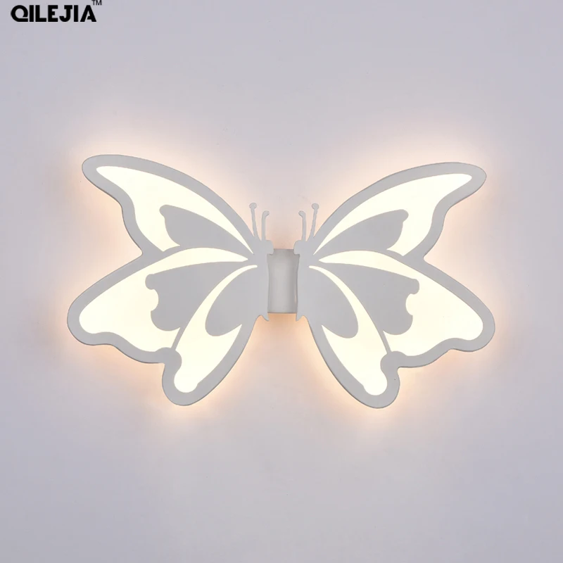 

24W butterfly wall lamps bedside bedroom wall mounted sconce light Cheap indoor led lights High Quality designer home decoration