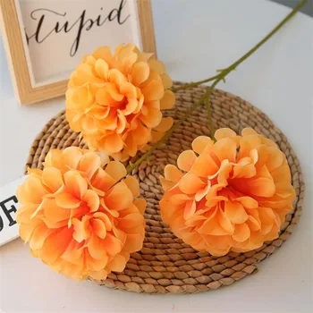 

Fake Single Stem Chrysanthemum Ball (3 stems/piece) 25.59" Length Simulation Gerbera for Wedding Decorative Artificial Flowers