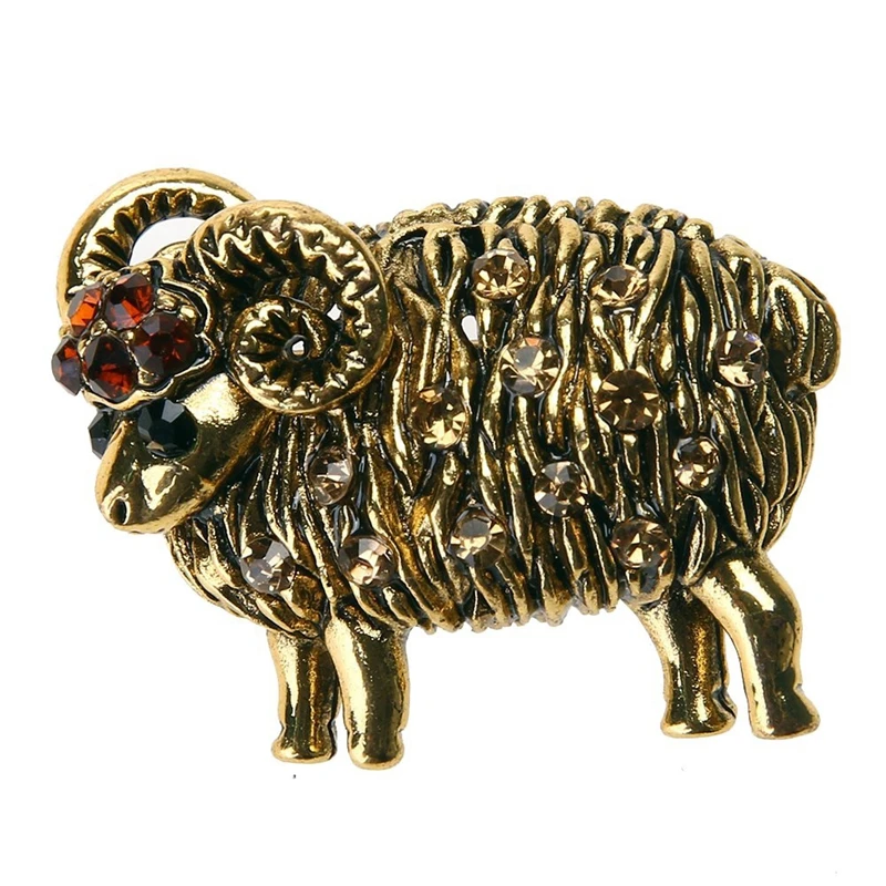 

Crystal Rhinestone Brooch - Wedding Brooch - Decoration Brooch Clothing and Festival Jewelry Multi-Style Animal (sheep)