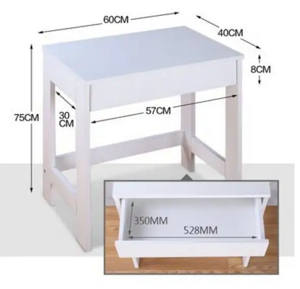 60 40 75cm Children S Writing Desk Study Desk Laptop Desk With