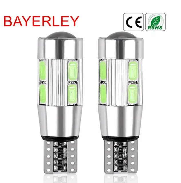 

2pcs T10 LED 12V W5W 194 5630 10SMD Clearance License Plate Lights Trunk Lamp Styling Auto Accessories Blue Ice Blue White light