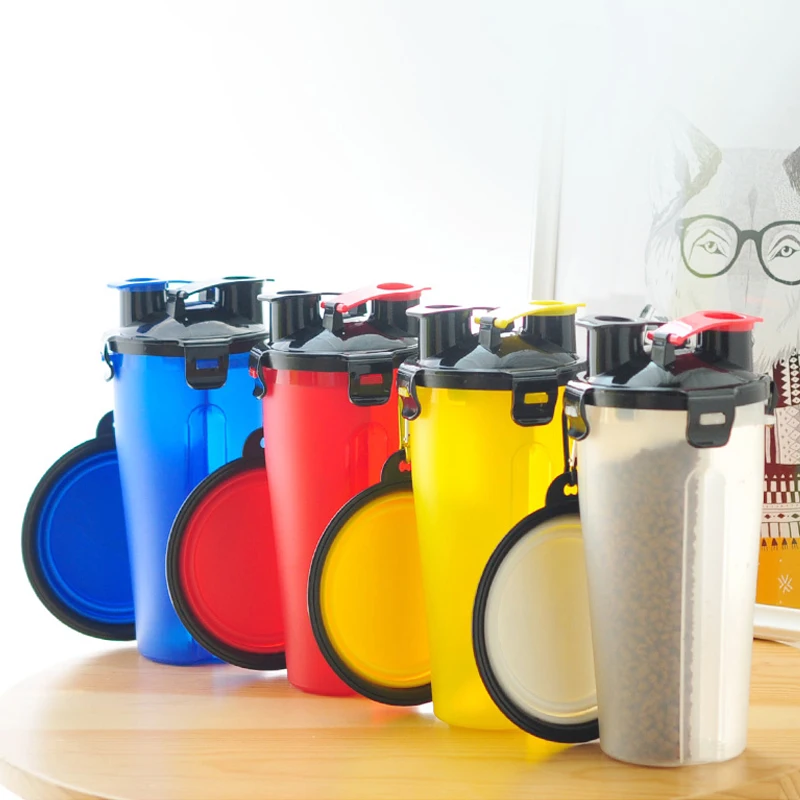 Folding Silicone Dog Water Food Bowl Outerdoor Pet Water Bottle Dog Bowls Travel Portable Food Container Feeder For Dogs Cats