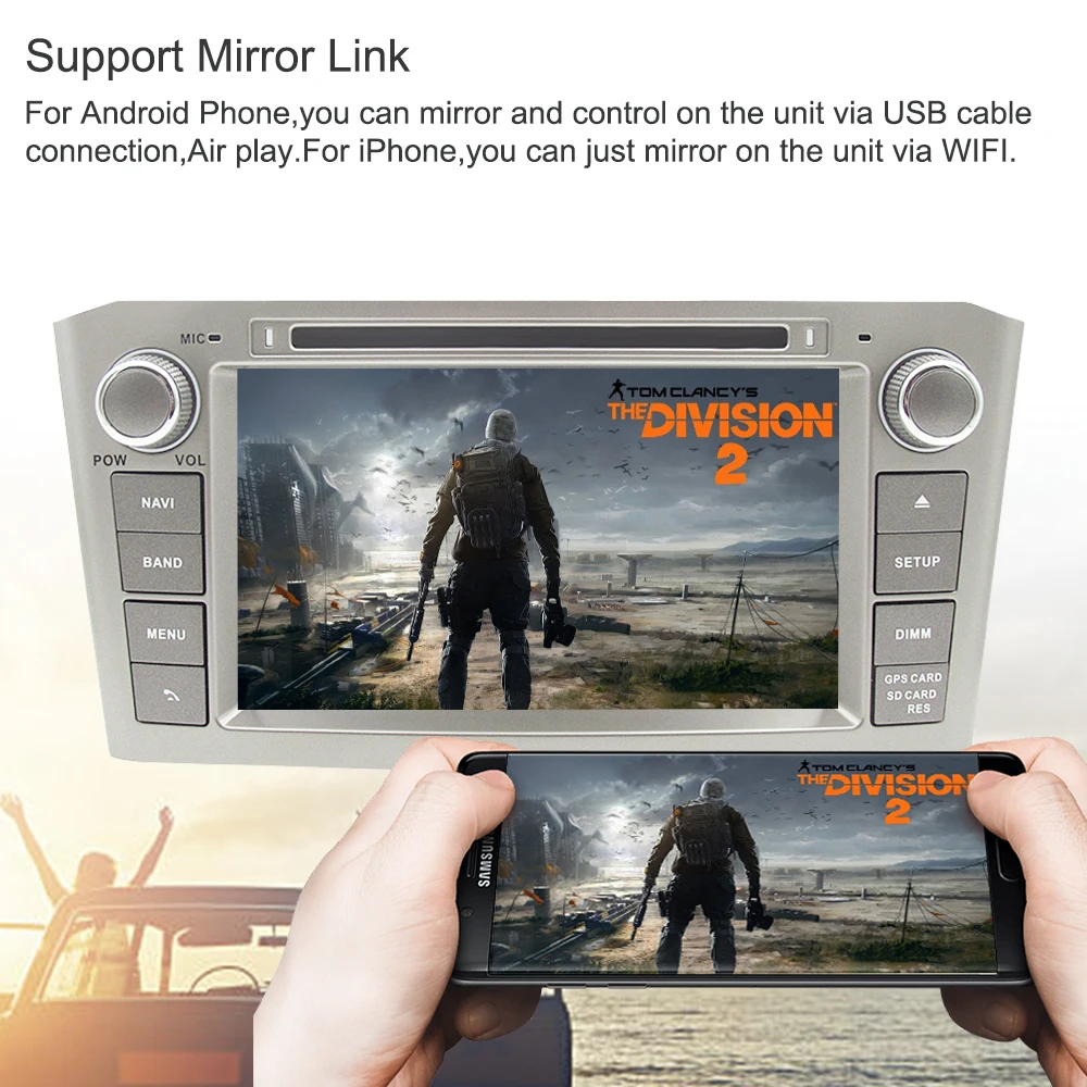 Sale Support Apple Carplay Android 8.0 Car Radio DVD GPS Multimedia Player For Toyota Avensis T25 2003-2008 Auto Navigation Stereo 4