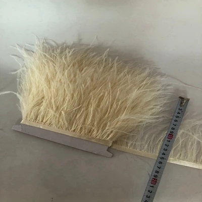 beige 10 м Глубокий серый страус перо отделка для юбки/платье костюм черный белый страусиные перья лента перо для рукоделия для украшения рукоделия - Цвет: beige