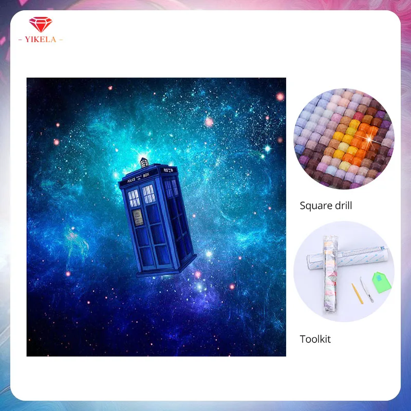 

YIKELA DIY Diamond Painting Handmade Gift Kit Square Diamond Mosaic Mysterious Doctor Home Decor Embroidery Pattern Embroidery