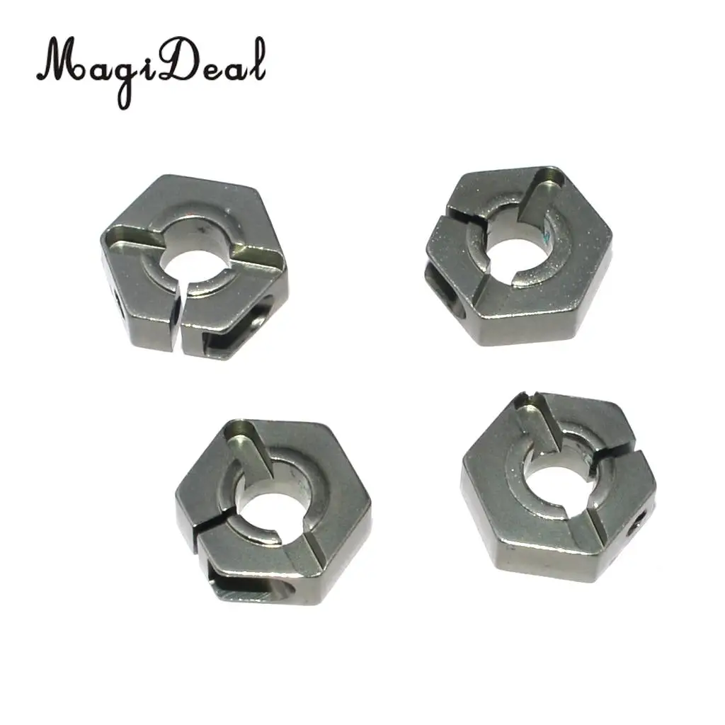 4Pcs/Pack 1/10 RC Vehicle Upgarde Part Wheel Hex Hub Adapter 12x5mm for HSP for HPI RC Car Parts-Gray