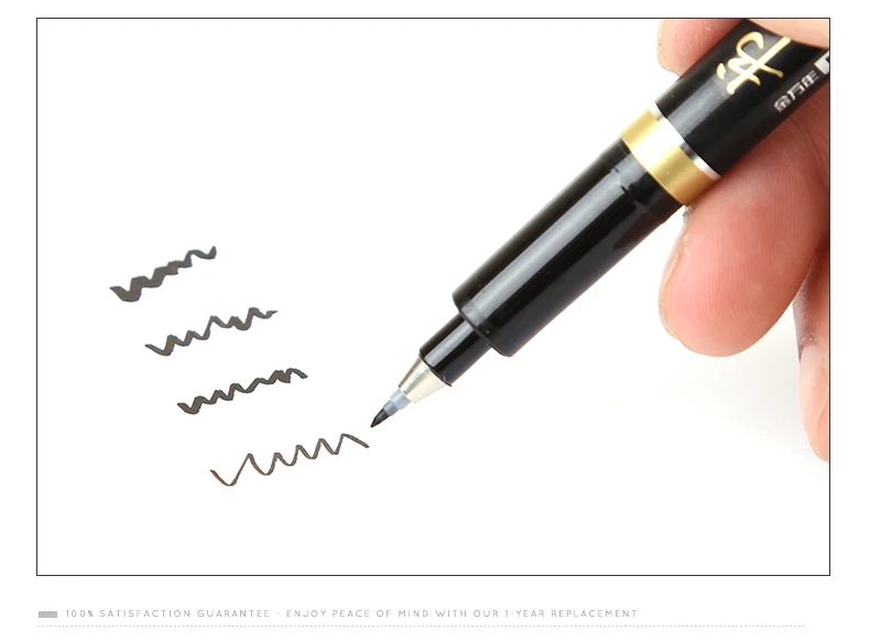 4 шт./компл. Китайская каллиграфия ручка Ручная надпись Ручки Щетки надписи Ручки Маркеры для рисования с черными чернилами ручки