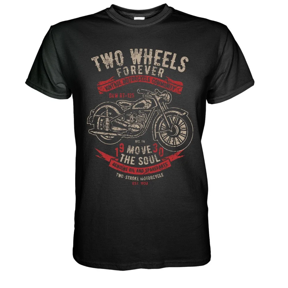 

Vintage Motorcycles T-Shirt Dkw Rt 125 - Biker Chopper Bopper Ifa Mz Awo Krad Brand Cotton Men Basic Tops Fitness T-Shirt