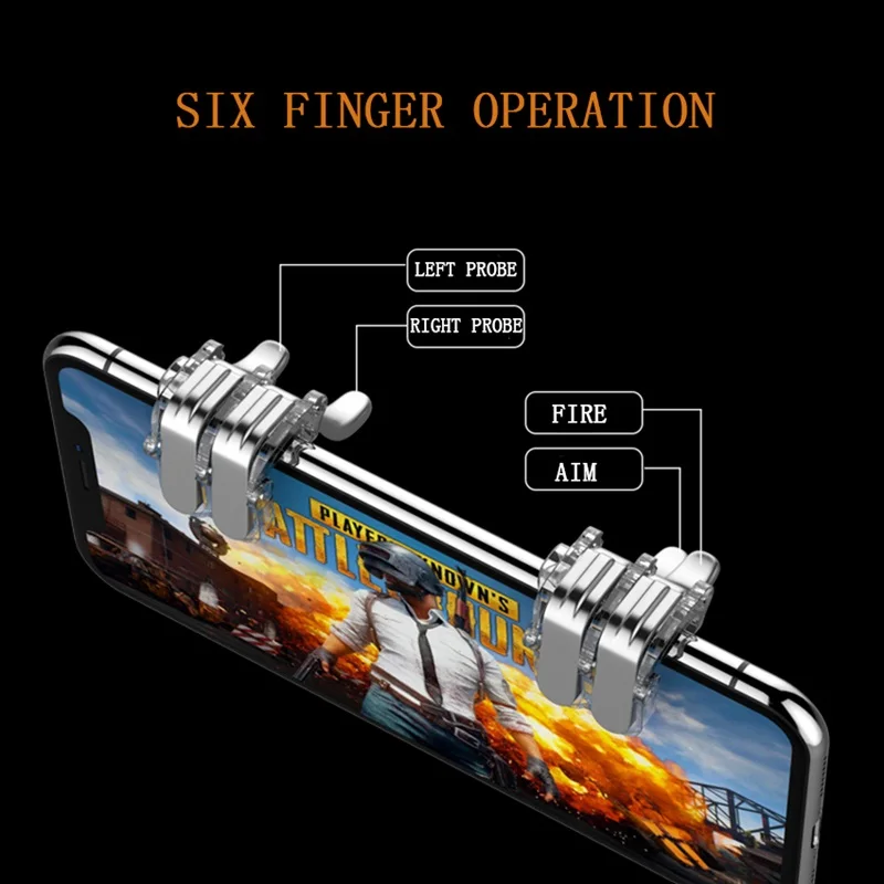 PUBG Mobile L1R1 Shooter Controller Pubg Controller Joystick pubg Trigger Fire Button Aim Key Rules of Survival Metal Gamepad PUBG Mobile L1R1 Shooter Controller Pubg Controller Joystick pubg Trigger Fire Button Aim Key Rules of Survival Metal Gamepad