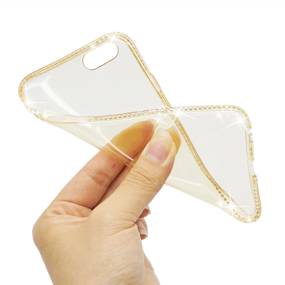 Portefeuille For iPhone 7 Case Glitter Silicone Cute Diamond Cover For iPhone 6 Plus 6S 5 5S SE Phone Case Finger Lanyard Holder (29)