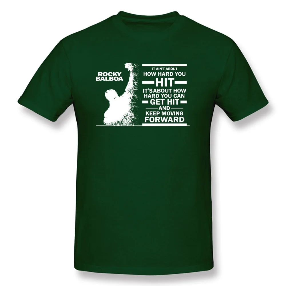 WhiteROCKY-BALBOA6271354Y Summer 100% Cotton Round Neck Tops Tees Short Sleeve Personalized T Shirt Fashion Custom T Shirts WhiteROCKY-BALBOA6271354Y dark