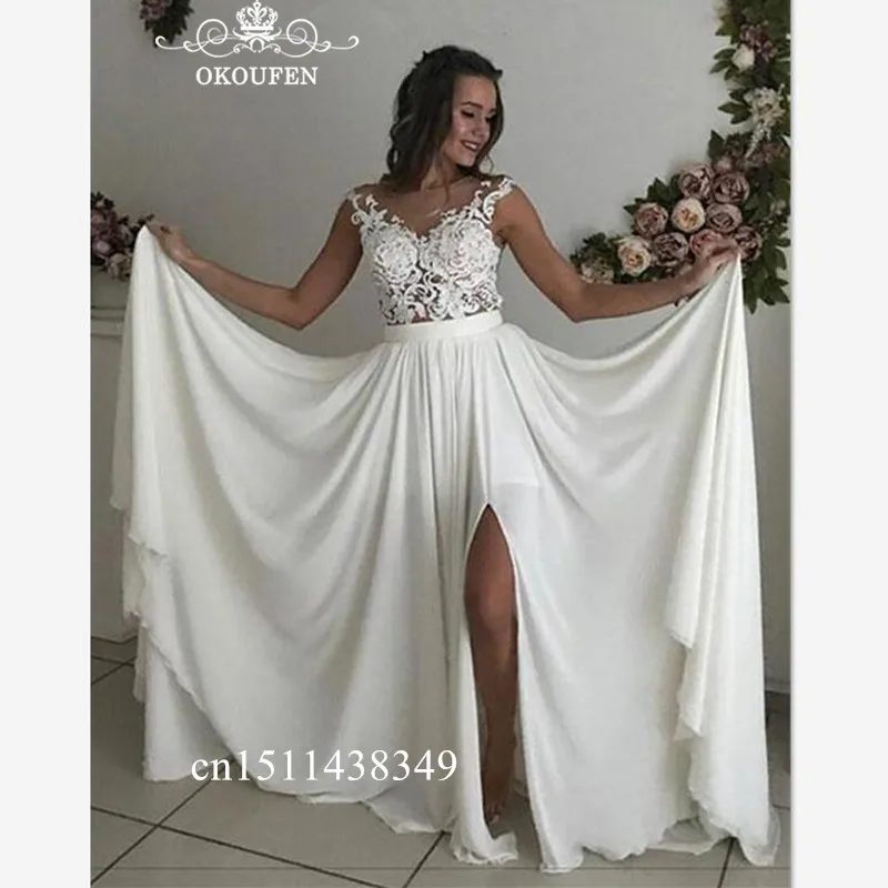 long white flowing beach dress