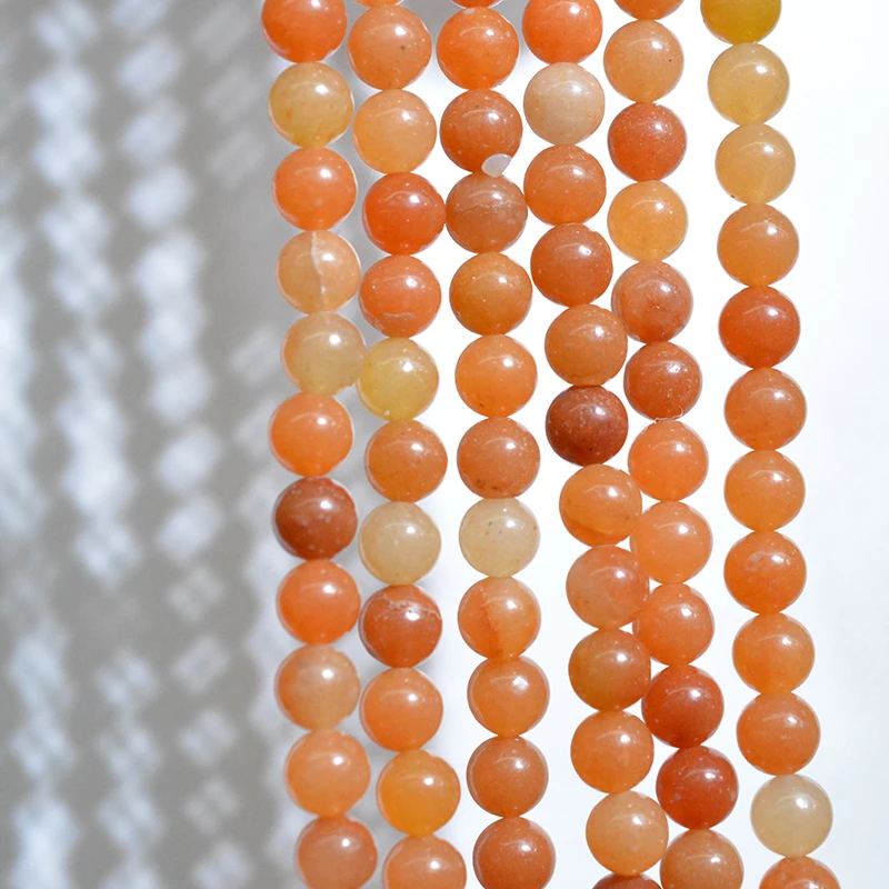 

FLTMERH-Wholesale Red Jadee Natural Stone Round Beads for Jewelry Making DIY Bracelet Necklace 4/6/8/10/12mm Strand 15