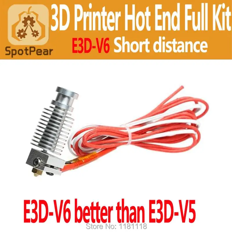  E3D-V6 Short distance Hot End Full Kit Prusa i3 3d printer extruder parts accessories e3d v6 print head nozzle 02-0.5mm 