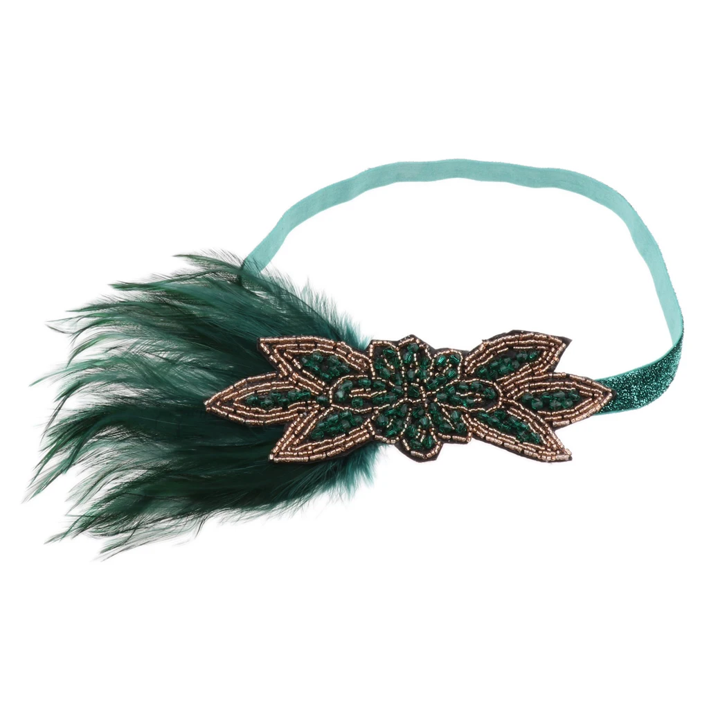 Feather Headband Gatsby 1920s Flapper Fascinator Party Bridal Prom Headpiece