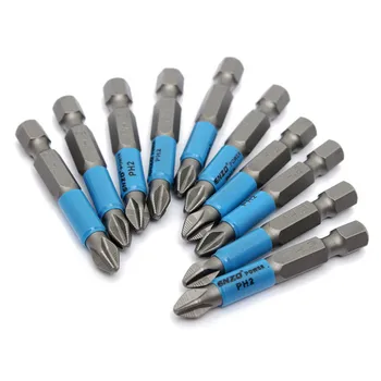 

Real Ferramentas Manuais 3 Sets/lot _ 10pcs 50mm Hex Shank Magnetic Anti Slip Long Reach Ph2 Phillips Screwdriver Bits Set