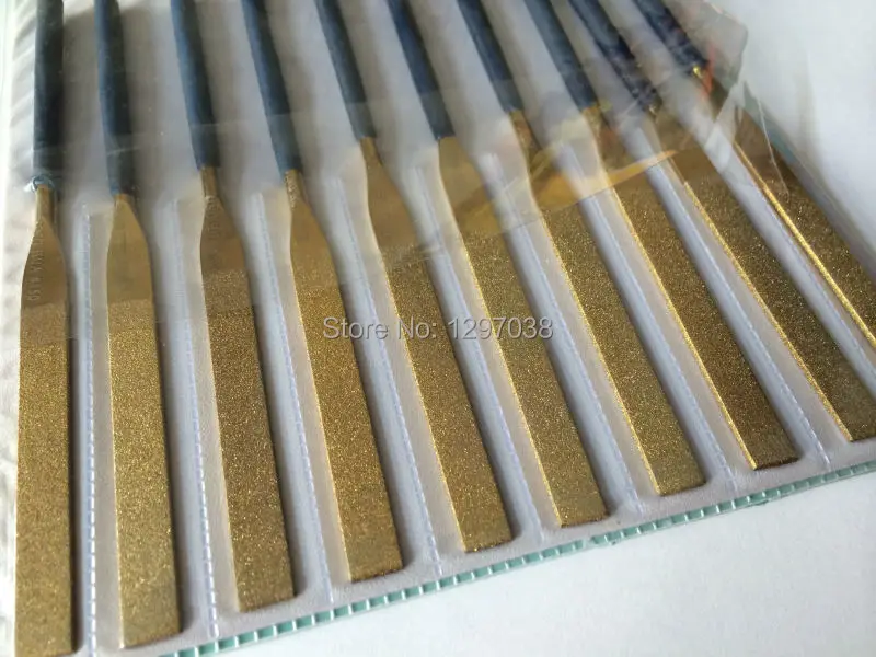 10 шт. набор товары высокого качества 5*180 мм плоская форма красочный ручка алмаз файлы инструмент