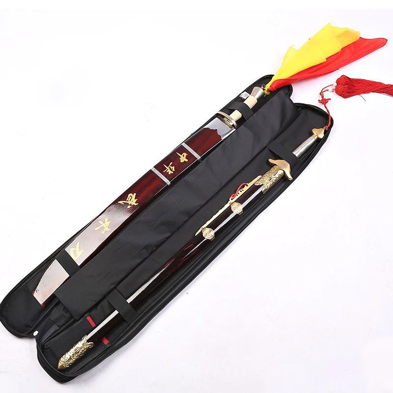 Günstige Große Kapazität Multifunktions Schwert stick Taschen 1,1 m Taichi Doppel Schicht Schwert Taschen Wushu und Kung fu Kampfkunst produkte