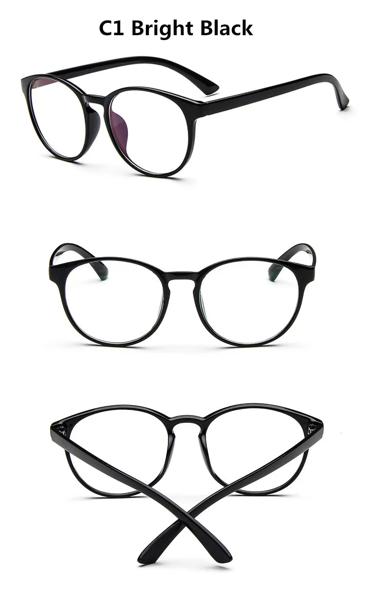 Классические круглые компьютерные очки с покрытием Google, оправа для компьютера, оптические прозрачные линзы, декоративные очки для чтения, без градусов