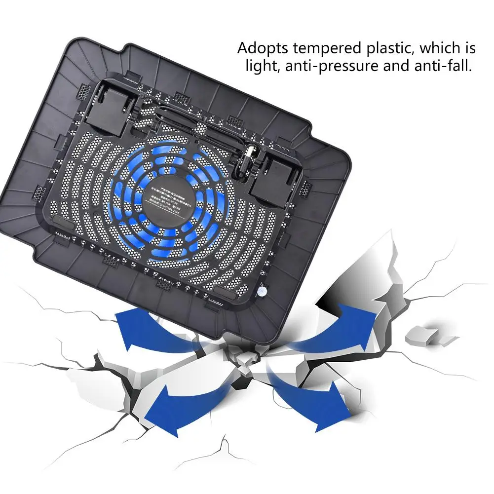 DC5V ноутбука охлаждающая подставка под вентилятор для 14 дюймов Портативный настенное крепление для ноутбука кулер с радиатором 15dBA низкая Шум