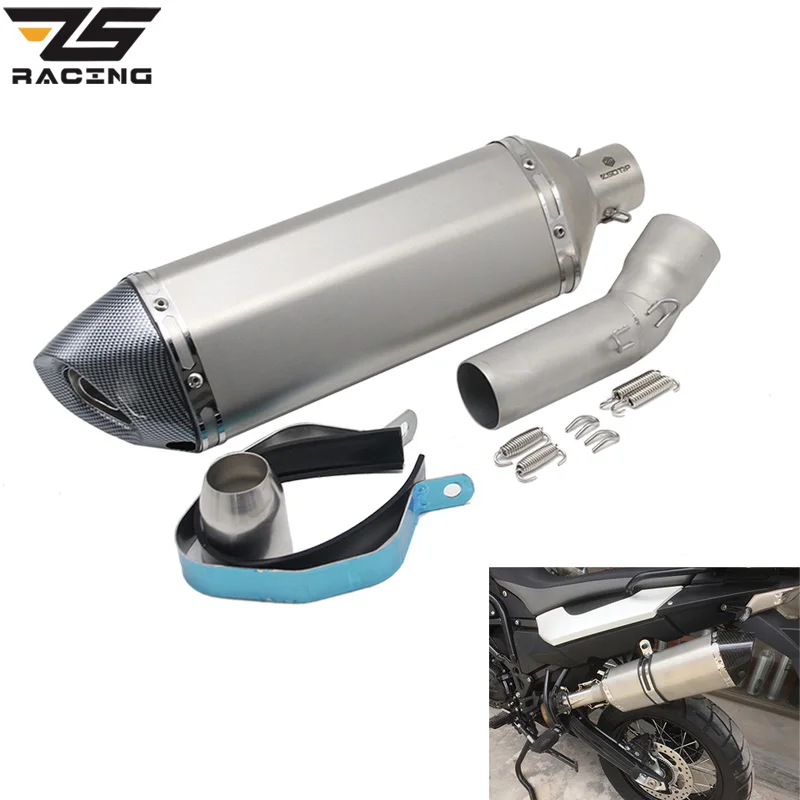 ZS de carreras para BMW F650GS F700GS F800GS de Escape de la motocicleta escapar modificado medio enlace inoxidable tubo de acero inoxidable