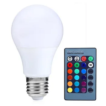 

E27 LED Bulb 5W 9W 30W RGBW Dimmable ball Light RGB W LED desk Lamp downlight droplight lighting with Remote Controller