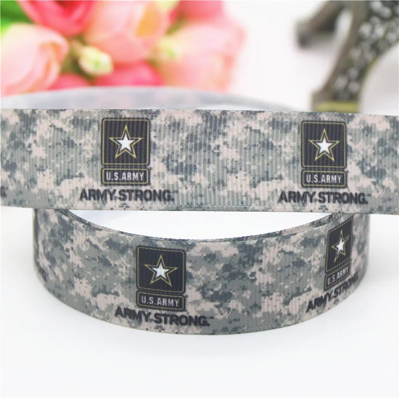 DHK 7/8 '' Микки линии land army camo напечатаны корсаж ленты hairbow головной убор украшения оптом 22 мм S672