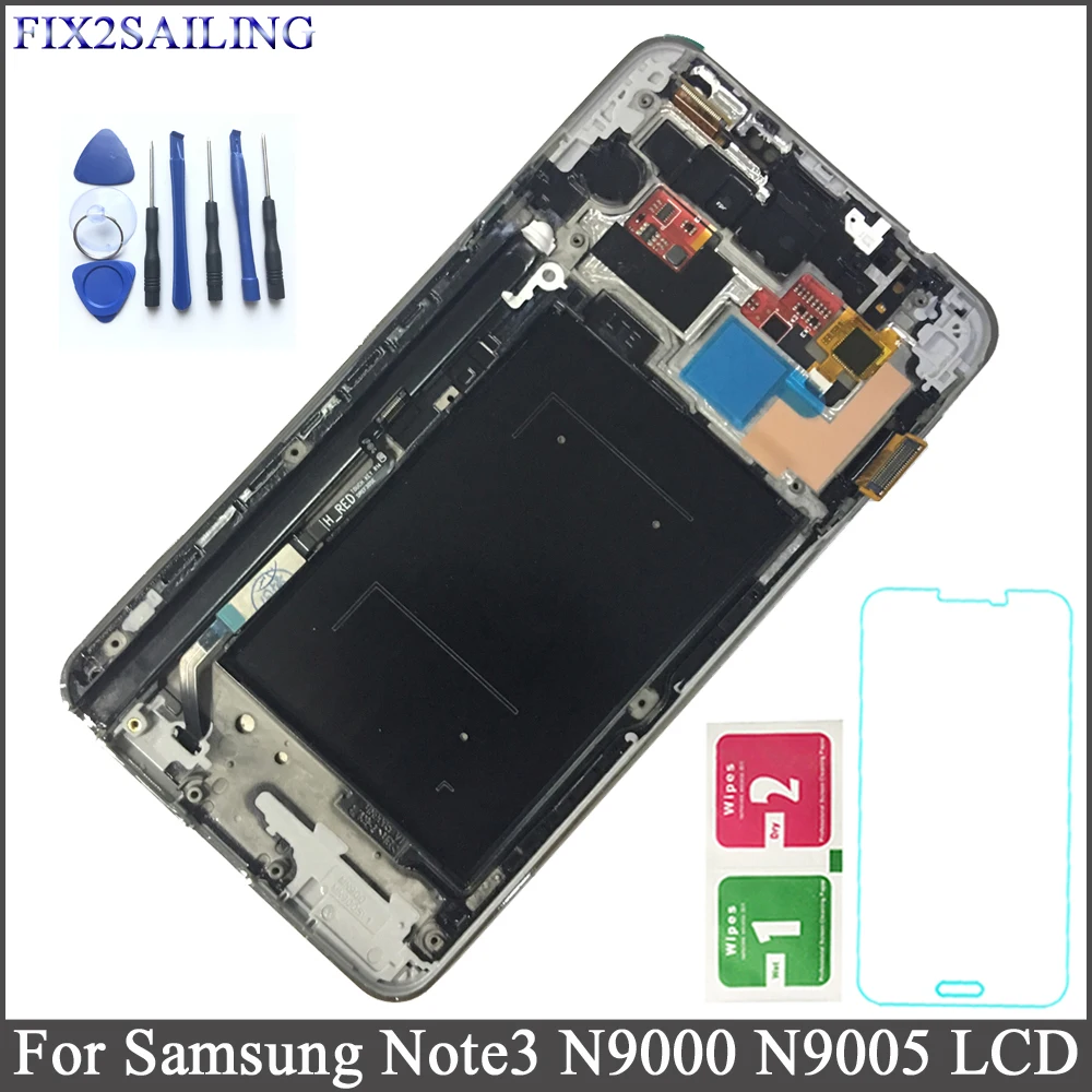 

FIX2SAILING LCD Display For Samsung Galaxy Note 3 N9005 N9000 Phone LCD Touch Screen Digitizer Assembly Replacement with Frame