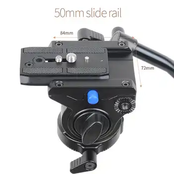 XILETU LS-4 Handgrip Video Photography Fluid Drag Hydraulic Tripod Head and Quick Release Plate For Manfrotto