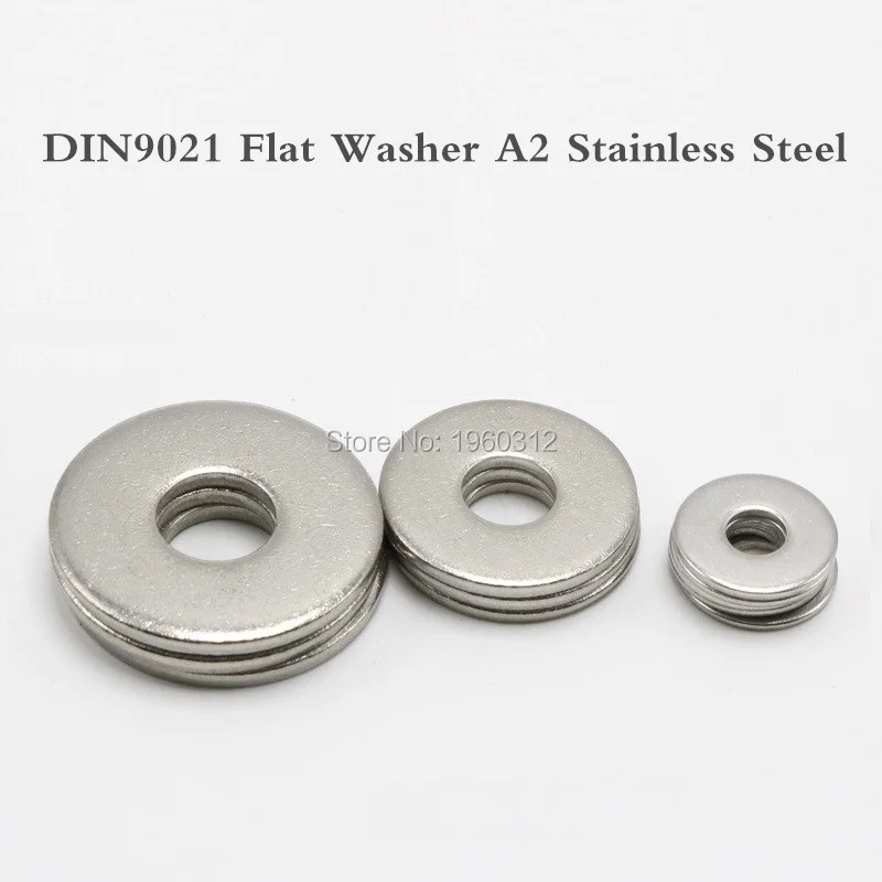 

50Pcs/lot M2.5 M3 M3.5 M4 M5 M6 M8 M10 DIN9021 GB96 304/A2 Stainless Steel Large Size Flat Washer