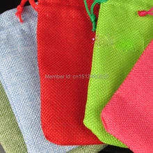 100 шт/партия CBRL джутовые сумки, Холщовый мешочек, Льняная сумка для туалетных принадлежностей/наушников, различные цвета, размер на заказ