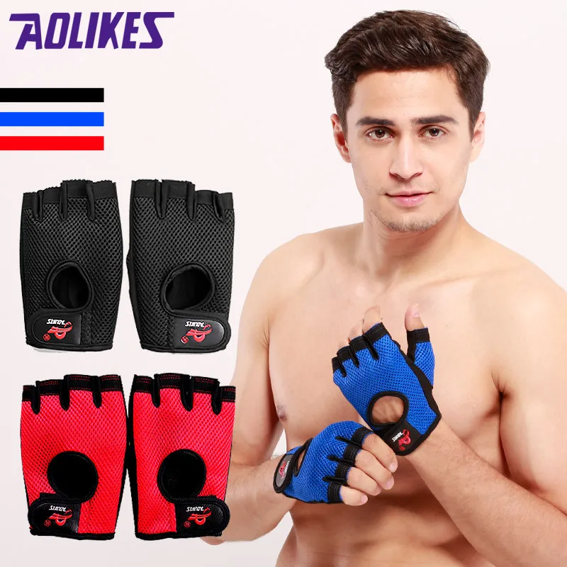 Unisex Anti-skid Training Sports Gloves Half Finger Breathable Weight Lifting Fitness Gloves Dumbbell Body Building Gym Gloves Unisex Anti-skid Training Sports Gloves Half Finger Breathable Weight Lifting Fitness Gloves Dumbbell Body Building Gym Gloves