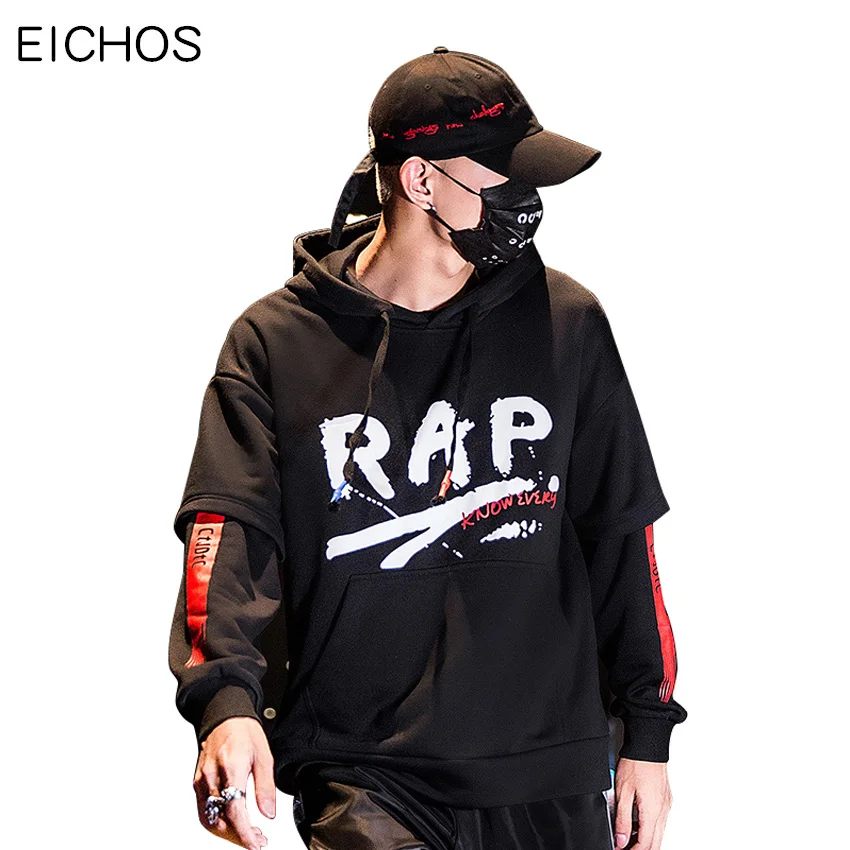 

EICHOS Rapper 2PAC Printed Pullover Couples Sweatshirts 2018 Winter Men Hoodie Oversize Hip Hop Hoodie Men Streetwear