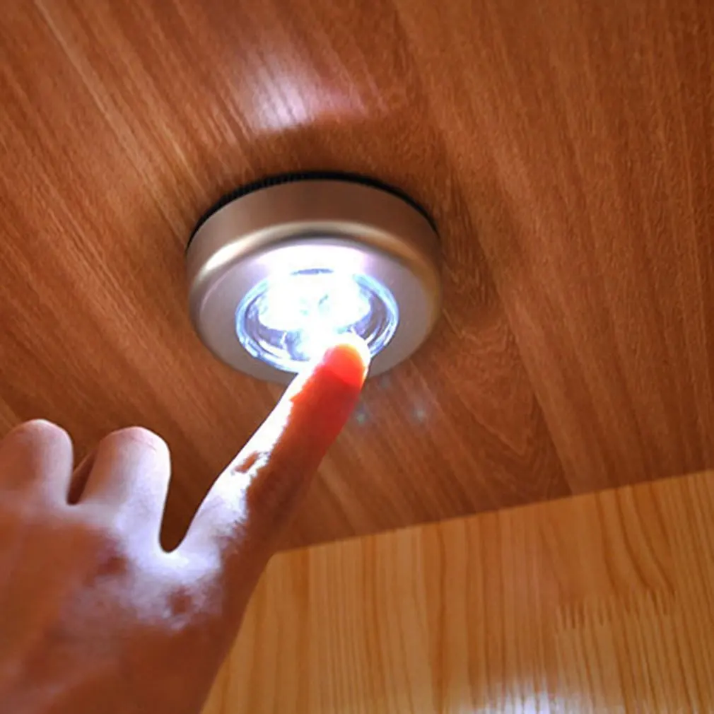 3 Led небольшой Pat лампа сенсорный аварийный светильник спальня прикроватный светильник ing стикер ночной Светильник